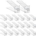 MOOKNAT Clear Shoe Slot Organizer, 30 Pack Adjustable Shoe Slots Organizer for Closet Clear Shoe Stackers Shoe Rack Holder Shoes Space Savers for a Pair of Shoes