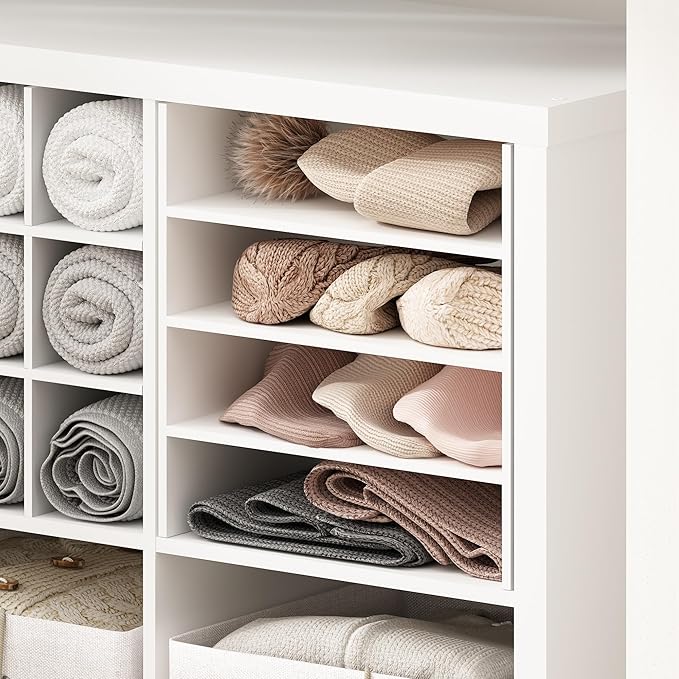 Furinno Cubicle Cube Insert, 3-Shelf Cube Organizer, Fits into Furinno Extra Thick Cubes, for Organizers and Storage, White (Does not fit IKEA Kallax Shelving)