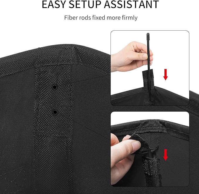 Chrislley 60L Slim Laundry Hamper with Lid Narrow Laundry Basket with Handle Upgrade Foldable Dirty Clothes Hamper Portable Skinny Hamper Organizer Storage Bins (25.6 inches, black)