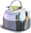 EUDELE Mesh Shower Caddy Portable for College Dorm Room Essentials, 8-Pocket Large Capacity Shower Bag for Beach, Swimming, Gym Pack