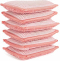 KMAKII Bamboo Kitchen Sponges Dish Sponge Super Absorbent Natural Dish Sponges, Red, Pack of 6