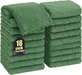Homaxy 18 Pack Kitchen Dish Cloths (10 x 10 Inches, Grass Green), Super Soft and Absorbent Coral Velvet Dish Towels, Nonstick Oil Fast Drying Microfiber Cleaning Cloth, No Lint Household Dishcloths
