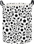 19.7" Football Laundry Basket,Kids Dirty Clothes Hamper,Waterproof Toys Storage Bin,Room Decor,Gift Baskets,Baby Nursery Hamper(Shadow Football)