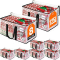 Clear Heavy Duty Extra Large Moving Bags, Reinforced Handle and Double Zipper Storage Bags, Packing Bags Alternative (8 Packs)