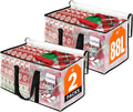 Clear Heavy Duty Extra Large Moving Bags, Reinforced Handle and Double Zipper, Storage Bags Alternative to Moving Box (2 Packs)