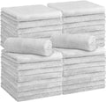 Shimeyao 30 Pcs 16 x 16 Inch Edgeless Microfiber Plush Towels for Cars Detailing Drying Wash Polishing Absorbent Cleaning Cloths, 500 GSM (Light Gray)