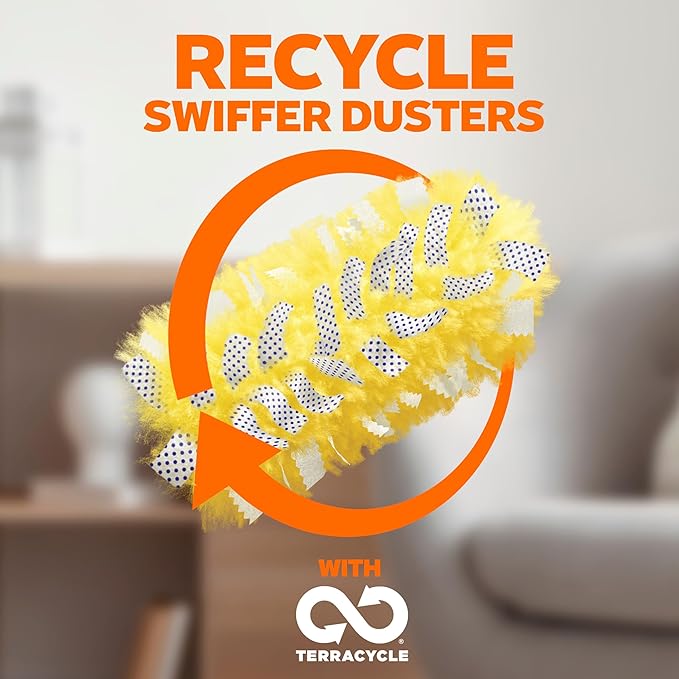 Swiffer Dusters Refill for Cleaning, Feather & Microfiber Duster Disposable Alternative, for Dusting Furniture, Blinds, Ceiling Fans, Walls, Helps Remove Allergens, Heavy Duty, Lavender, 11ct