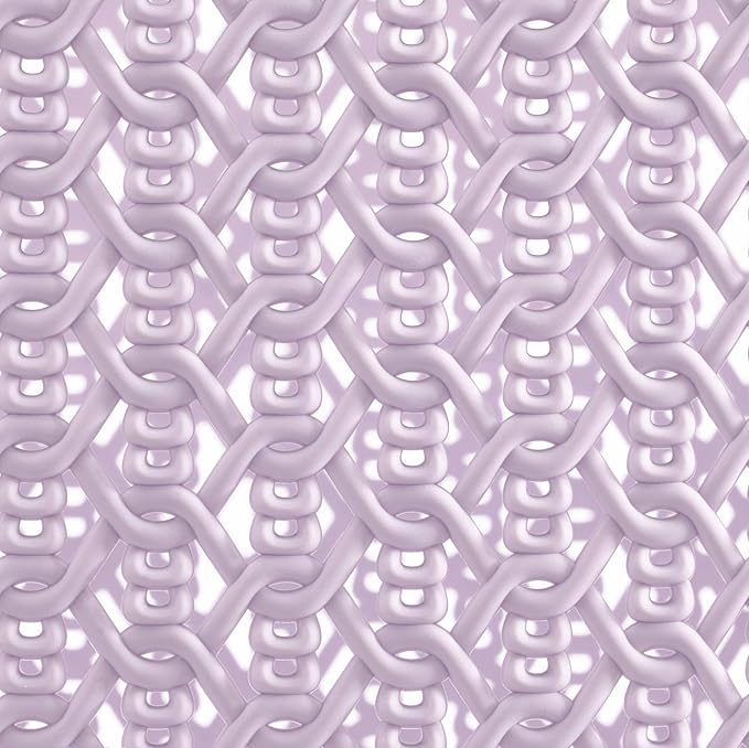 Whitmor Resin Form Tote Link Stitch, Small, STITCH-LAVENDER，3 Pack