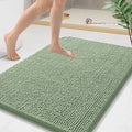 Arotive Bathroom Rugs 36x24, Extra Soft Absorbent Shaggy Chenille Bath Rugs, Machine Washable Rubber Backing Non-Slip Bath Mats for Bathroom Floor Tub and Shower, Home Decor Accessories, Sage Green