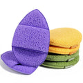 TIESOME 6Pcs Facial Sponges, 3 Colors Reusable Face Scrubber Pads for Washing Face Soft Face Sponges for Deep Pore Cleansing, Blackheads, Daily Facial Cleans, Makeup Remover