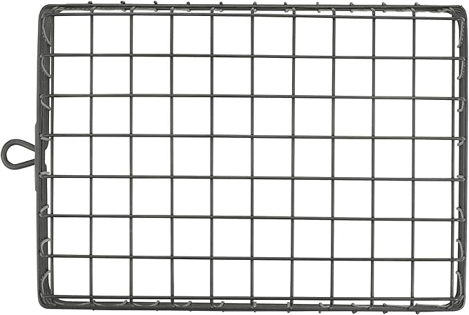 Spectrum Small Wire Basket with Label Plate Industrial Gray Square Wire Storage Basket for Kitchen Bathroom Laundry Pantry Closet Toy Under Sink Organization, Small Wire Basket Organizer for Storage