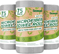 Microfiber Cleaning Cloths Roll, 225 Pack Tear Away Microfiber Towels Roll, 12" x 12" Lint Free Rags, Reusable Cleaning Cloths, Washable, Scratch Free,Ultra Absorbent Dish Rags(Grey)