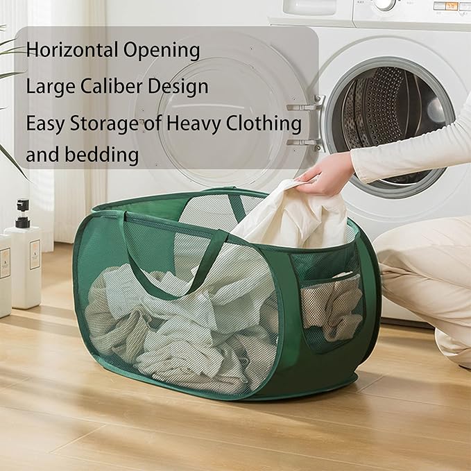 NarangOrnt 3 Pcs popup laundry hamper Sturdy Large Capacity collapsible laundry basket,Laundry Room,Toy storage,Versatile Use-Home,Camping,Dorm,Hotel,Travel