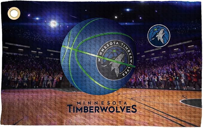 Northwest NBA Golf Towel – Official Licensed Microfiber Waffle Fabric, Absorbent 16x25 in Club Cleaning Accessory