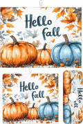 3Pcs Pumpkin Dish Drying Mat & Kitchen Sink Splash Guard Faucet Mat For Kitchen Counter,Hello Fall Absorbent Microfiber Dishes Pad Dish Drainer Rack Mats Fast Dry Kitchen Accessories