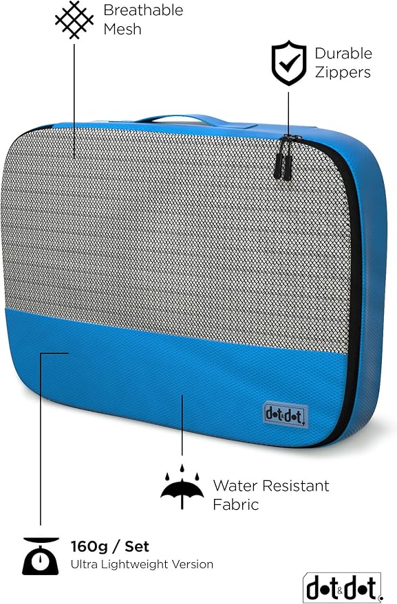5pc Large Packing Cubes for Suitcases - Travel Packing Organizers for Carry on Suitcase - Luggage Packing Cubes for Travel - Packing Bags for Suitcases