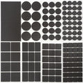 Non Slip Furniture Pads - Round, Square, Rectangle, Furnigear Premium 129 Pieces Furniture Grippers Chair Leg Pads Self Adhesive Rubber Chair Feet- Anti Scratches Furniture Pads for Hardwood Floors