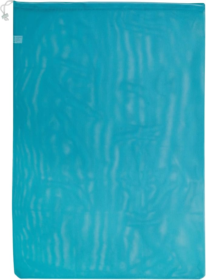 Honey-Can-Do LBG-02811 Mesh Laundry Bag with Drawstring, Ocean Blue, 25-inches L x 36-Inches H