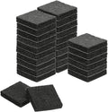 uxcell Felt Furniture Pads, 28Pcs 0.98" x 0.98" Adhesive Backed Felt Non-Slip Anti-Scratch Chair Leg Protectors for Protecting Hardwood Floor, Black