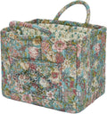 Boho Fabric Storage Basket, Large Capacity Laundry Basket, 12.2'' x 10.23'' x 10.23'' Collapsible Laundry Hamper with Easy Carry Handles (D Multi-Color 16, L)