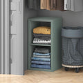 Furinno Cubic Closet Organizers and Storage, 2-Cube Closet Organizer, Open Shelf Closet Storage, Extra Thick Frame for Wardrobe, Bedroom, Living Room, Sage Green