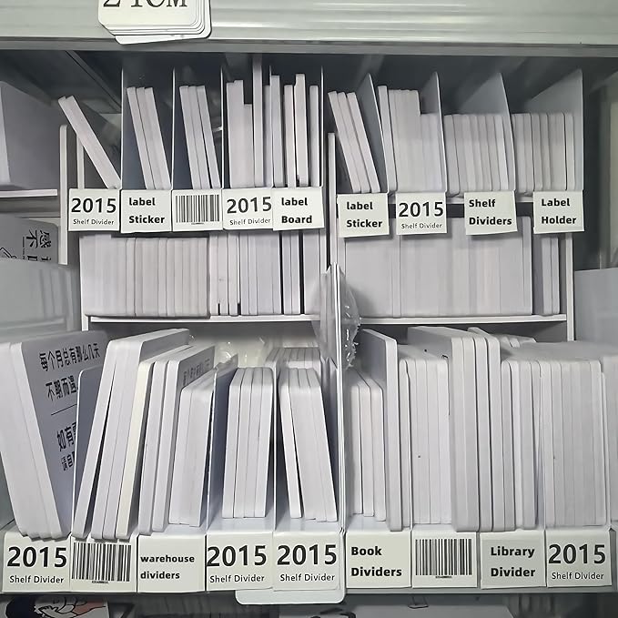 50 Pcs 20 * 15 CM 1MM Shelf dividers/Wire Shelf dividers/Shelf Divider/Medicine Cabinet Labels/Bookshelf dividers/Library Shelf Labels/Tall Shelf dividers/Book dividers for Shelves