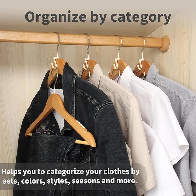 100PCS Hanger Connector Hooks,Space Saving Hangers for Clothes.Hanger Hooks Space Saver.Closet Hangers Connector Hook.College Dorm Essentials,Closet Organizers and Storage