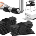 Sled Base Chair Floor Protectors Sled Base Chair Glides Wrap Around Floor Savers,Chair Leg Protectors Furniture Pads,Protect Floors Anti-Scratch Reduce Noise Easy Install (24pcs, Black Felt Pads)