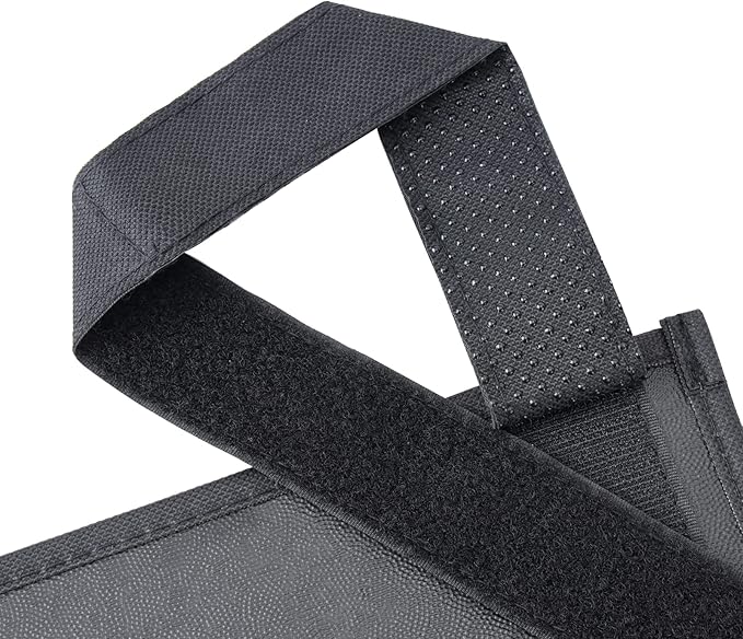 Hanging Bedside Caddy, Bedside Storage Organizer for Magazine, Phone, Remote control (6 Pockets-Black)
