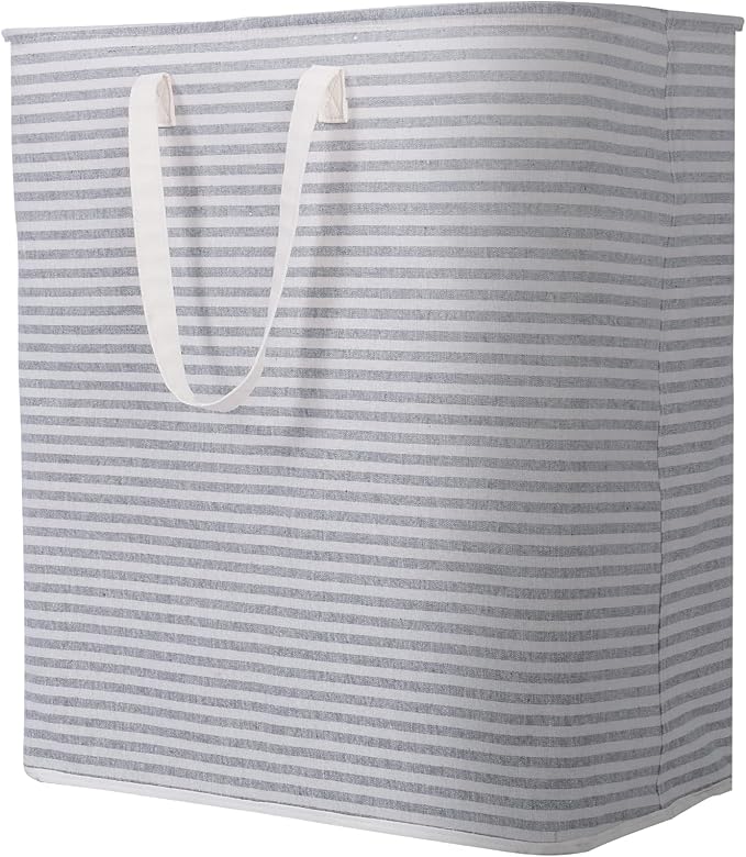 Lifewit 1 Pack Laundry Hamper Large Collapsible Laundry Baskets, Freestanding Waterproof Clothes Hamper with Easy Carry Handles in Laundry Room Bedroom Bathroom College Dorm, Grey, 100L