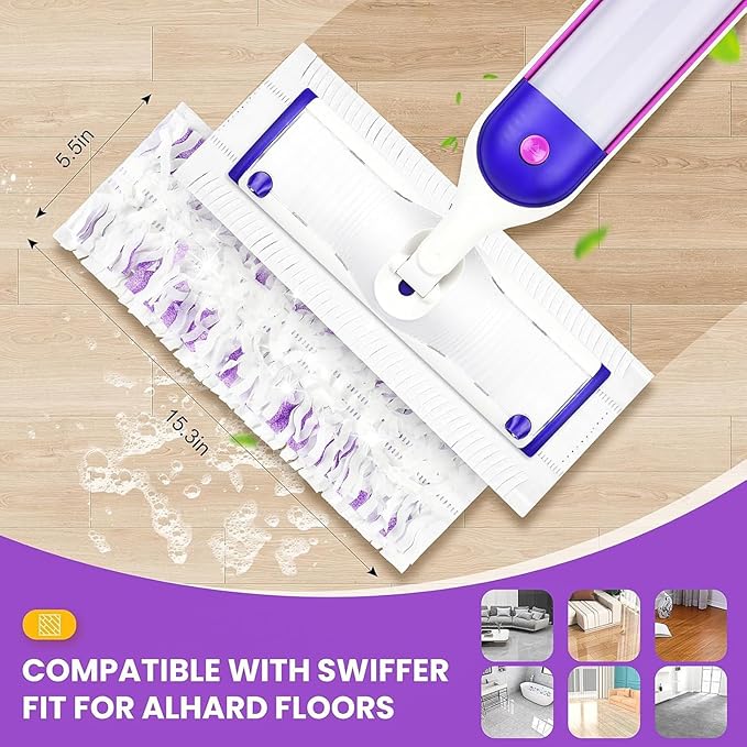 15 Count Pad Refills for Swiffer Power Mop Refill, Absorbent Floor Cleaning Pads for Hardwood, Tile, Laminate Floors