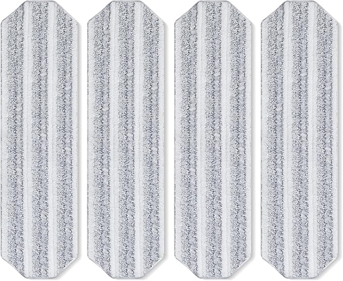 4Pcs Mop Replacement Pads, Compatible with H2prO Flat Mop System Universal Mop Pads Mop Head Refills Washable Wet Mop,Replacment for H2prO Size Mops