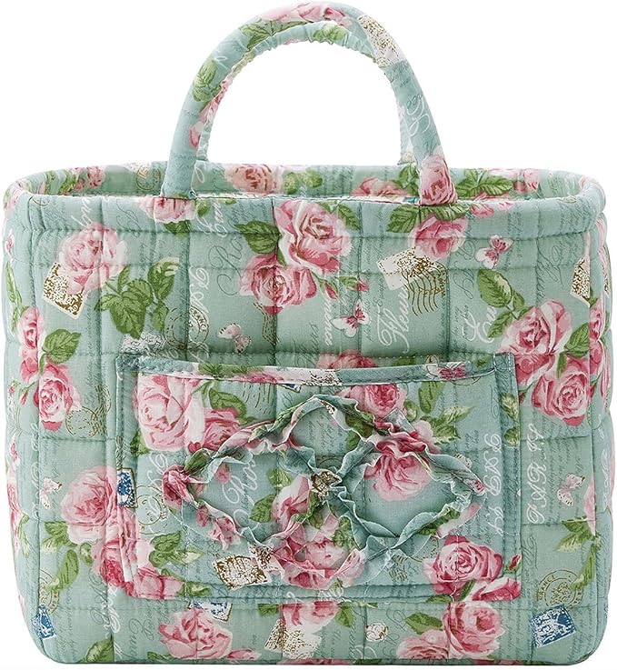 Boho Fabric Storage Basket, Large Capacity Laundry Basket, 12.2'' x 10.23'' x 10.23'' Collapsible Laundry Hamper with Easy Carry Handles (Multi, L)