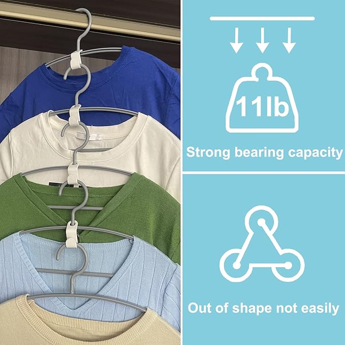 Clothes Hanger Connector Hooks, 64PCS Hanger Extender Clips,Cascading Hanger Hooks,Used in Closet Hangers Space Saving and Organizer Closets