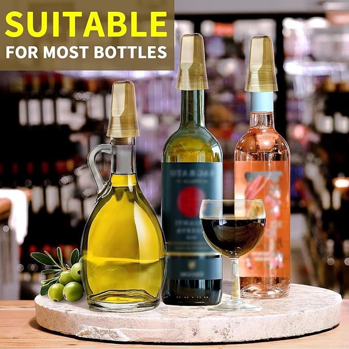 25 Pieces Universal Pour Spout Covers, Translucent Plastic Caps to Seal and Protect Liquor Bottle Spouts - For Home, Bar, and Kitchen