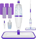 Spray Mops for Hardwood Floor Cleaning: EXEGO Wet Mops with 5 Microfiber Refillable Pads for Swiffer Powermop - Floor Mop with Sprayer Dust Dry Mopping Tools for Tile Wood Laminate Vinyl Marble
