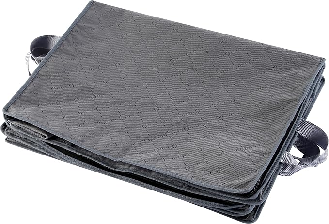 Storage Clothes Bins Closet Bags - 35L Containers Organizer Boxes Clothing Bin Organization for Organizing Blanket Pillow Sheet Sweater, Foldable Fabric Bedroom Small Storage Totes With Lids Zipper