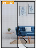 Yotache Reinforced Sewing Magnetic Screen Door Fits Door Size 50 x 80, Screen Size 52" x 81" for Sliding Glass Doors and French Door