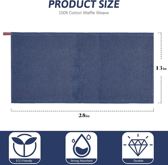 Nialnant Kitchen Hand Towels, 13 x 28 Inches, 100% Cotton Dish Towel for Home, Soft Dish Cloth for Kitchen, Super Absorbent Tea and Bar Towels