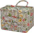 Boho Fabric Storage Basket, Large Capacity Laundry Basket, 12.2'' x 10.23'' x 10.23'' Collapsible Laundry Hamper with Easy Carry Handles (D Multi-Color 12, L)
