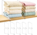Vtopmart 12 Pack 12in Height Shelf Dividers for Closet Organization, Clear Plastic Closet Shelf Dividers of Upgrade 12in for Maximizing Vertical Space Storage, Organizing Sweater, Jeans, Shirts, Bags