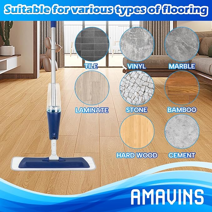 3 Pack Microfiber Cleaning Pads for Bona Mop for White Gray 18 inches, Reusable Microfiber Mop Pads for 18 Inch Mop, Hardwood Floor Replacement Cleaning Mop Pads, Machine Washes