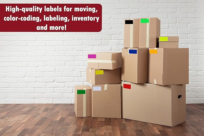 Royal Green Large Storage Moving Labels for Bins and Boxes 4 inch x 2 inch (102 mm x 51 mm) in Forest Green - 45 Pack