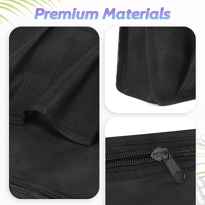 famichan Portable Shower Caddy, Gym Travel Camp Dorm Room Essentials for College Student Boy Girl，Black Bathroom Mesh Shower Bag