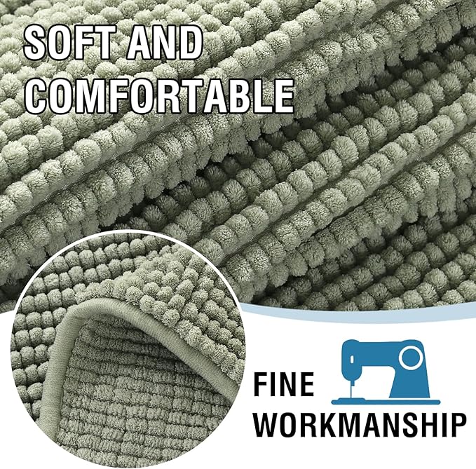 H.VERSAILTEX Plush Chenille Couch Cover for 3 Cushion Couch Anti Slip Washable Sofa Slipcovers Soft and Durable Furniture Protector for Dogs Cats Kids (27.5" x 71", Sea Foam)