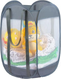 with strong handles Laundry Hamper,Tear Proof Pop Up Laundry Hampers, foldable mesh Laundry basket. Used for travel, laundry room，university dormitory or toy storage, etc.(Vertical (Grey))…………