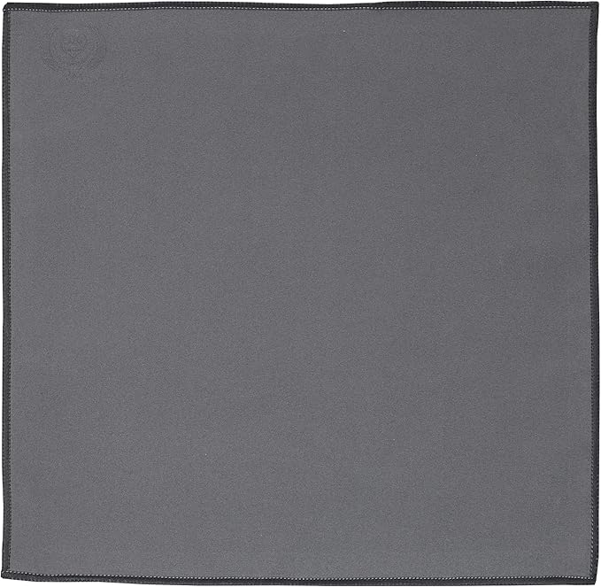 MI&VI Synthetic Chamois Microfiber Instrument Cleaning & Polishing Cloth for Violin, Viola, Cello, Bass, Guitar, Saxophone, Flute 12x12in (Charcoal-Grey)