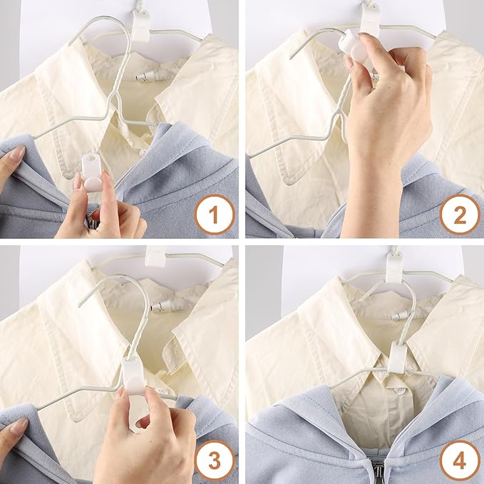 140 PCS Space Saving Hangers Connector Hooks, Heavy Clothes Hooks for Closet Organizers and Storage