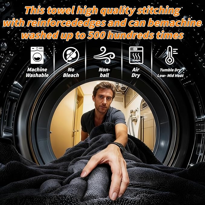 12 PCS Microfiber Towels for Cars 24x16 Inch Microfiber Cleaning Cloths Bulk Soft Car Detailng Towel Cloths 600 GSM Detailing Buffing Quick Drying Towel Polishing Waxing Auto Detailing Towel Cloth