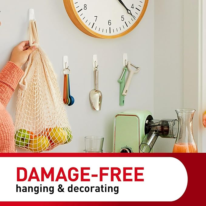 Command Large Utility Hooks, 14-Hooks, 24-Strips, Organize Damage-Free